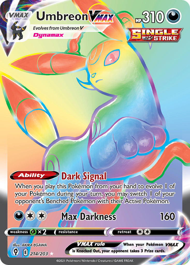 Umbreon Vmax 214 203 Evolving Skies Holofoil