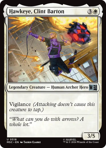 Hawkeye, Clint Barton [518] [Beginner Box] [Marvel Super Heroes: Commander] [Non-Foil]