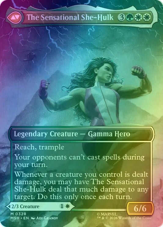 Jennifer Walters // The Sensational She-Hulk [328] [Borderless] [Scene] [Marvel Super Heroes] [Foil]