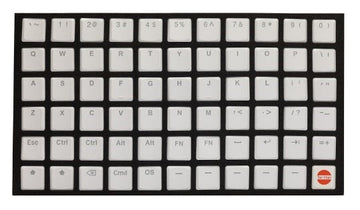 Tai-Hao White THT Backlit 65 Key Double Shot PBT Low Profile Keycap Set