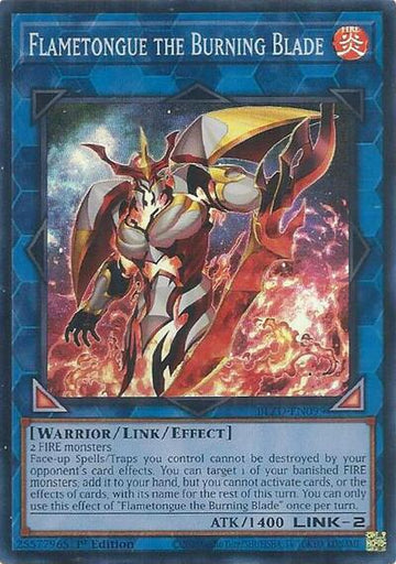 Flametongue the Burning Blade - BLZD-EN099 - Super Rare - 1st Edition