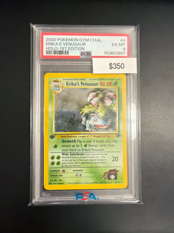 Pokemon Gym Challenge 1st Edition Erika's Venusaur #4 PSA 6