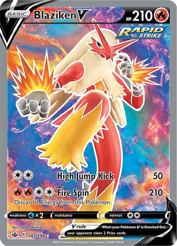 Blaziken V (Full Art) - 161/198 - (SWSH06: Chilling Reign)