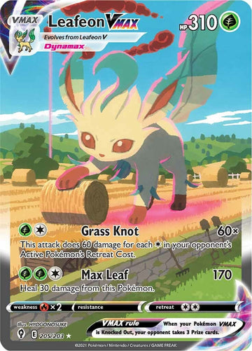 Leafeon VMAX (Alternate Art Secret) - 205/203 - (SWSH07: Evolving Skies)