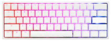 Ducky One 2 Mini Pure White RGB LED 60% Double Shot PBT Mechanical Keyboard