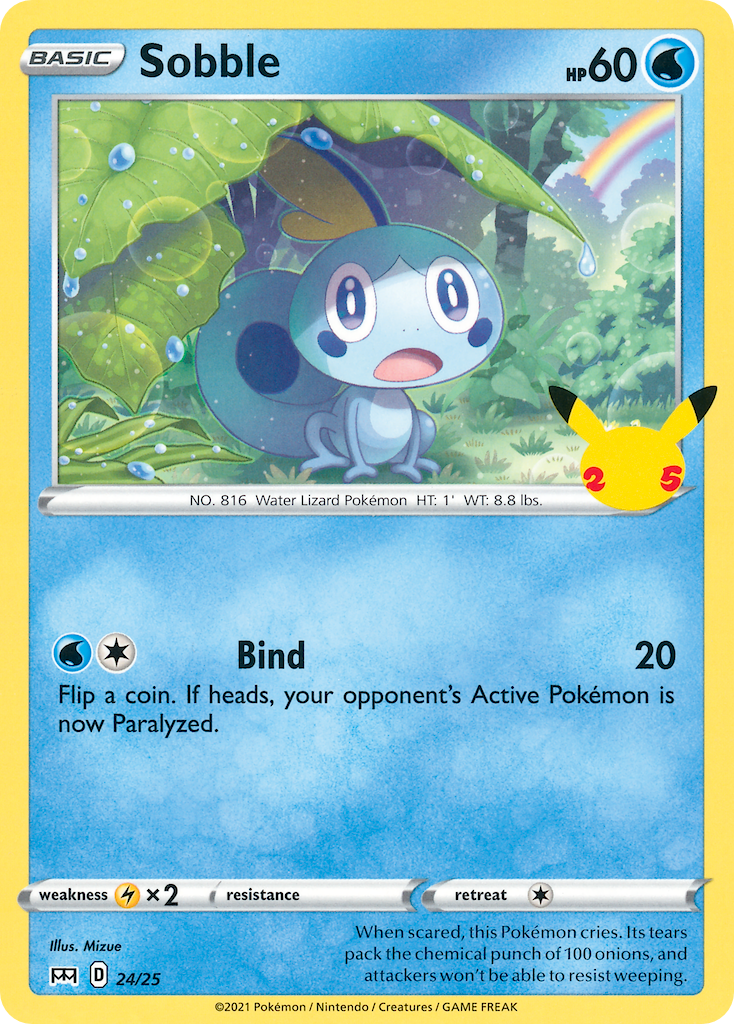 Sobble 24 25 Mcdonalds Collection 2021 Holofoil