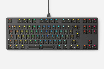 Glorious PC GMMK Customizable / Barebones ISO TKL RGB LED Mechanical Keyboard None