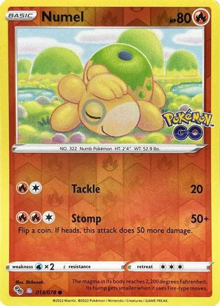 Numel Peelable Ditto 13 Pokemon Go Reverse Holofoil