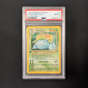 Venusaur (BS 15) - Base Set - French - PSA 8 - HOLO BLEED