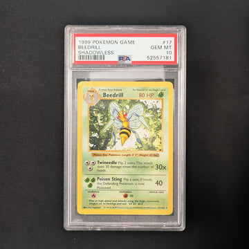 Beedrill (BS 17)  - Base Set - English - PSA 10 - SHADOWLESS