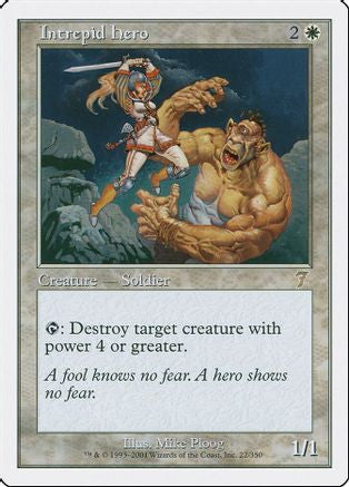 Intrepid Hero (7ED-022) - 7th Edition Foil