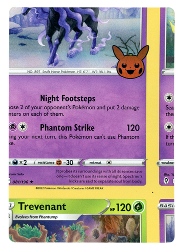 Non Factory Cut (NFC) Card 2023 Trick Or Trade Halloween Stamp