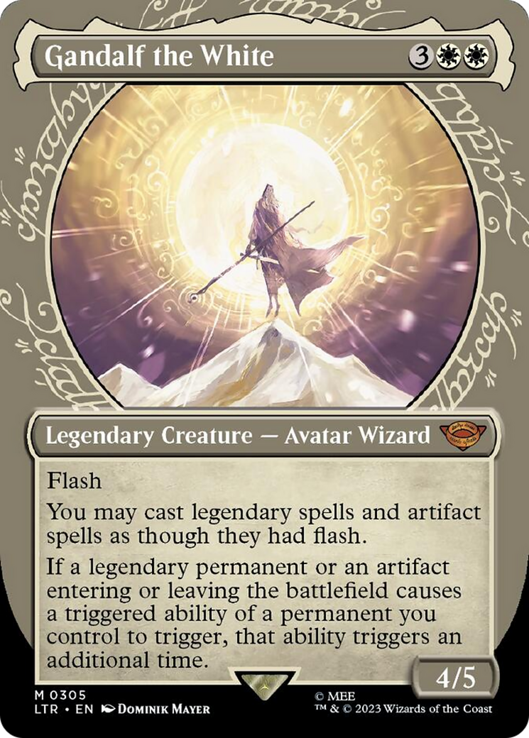 Gandalf the White (LTR-305) - The Lord of the Rings: Tales of Middle-earth: (Showcase) (Borderless) Foil
