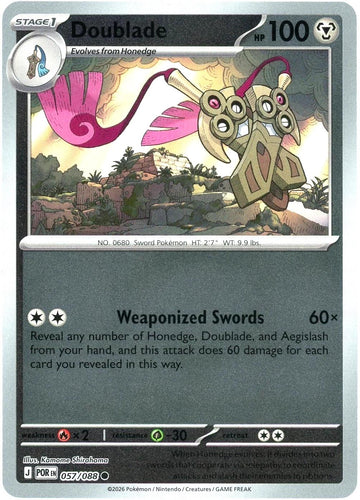 Doublade - 057/088 - Common [me03-057] [Reverse Holo]