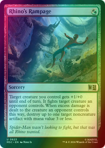 Rhino's Rampage [823] [Jumpstart] [Marvel Super Heroes: Commander] [Foil]