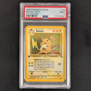 Raichu (FO 14) - Fossil - English - PSA 9 - 1ST ED
