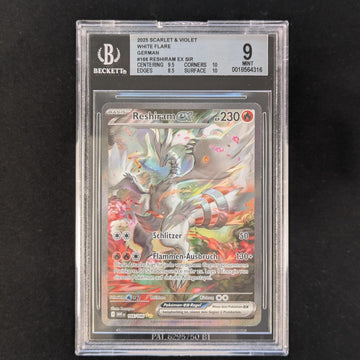 Reshiram EX (WHT 166) - White Flare - German - BGS 9