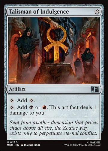 Talisman of Indulgence [220] [Marvel Super Heroes: Commander] [Non-Foil]