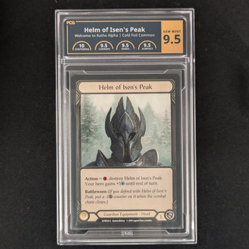 Helm of Isen's Peak (Cold Foil) - Welcome to Rathe - Alpha - English - PCG 9.5
