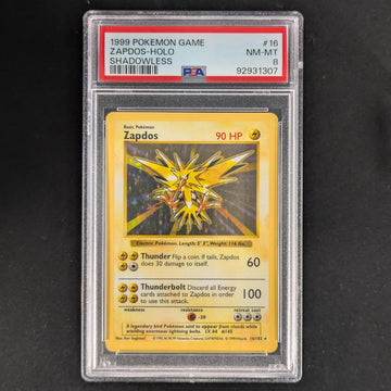 Zapdos (BS 16) - Base Set - English - PSA 8 - Shadowless