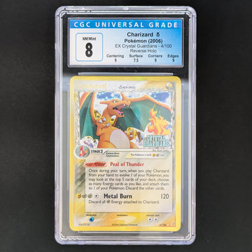 Charizard δ Delta Species (CG 4) - EX Crystal Guardians - English - CGC 8 - Reverse Holo