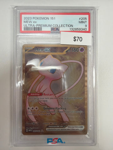 Pokemon Mew ex Metal Card 205/165 PSA 9
