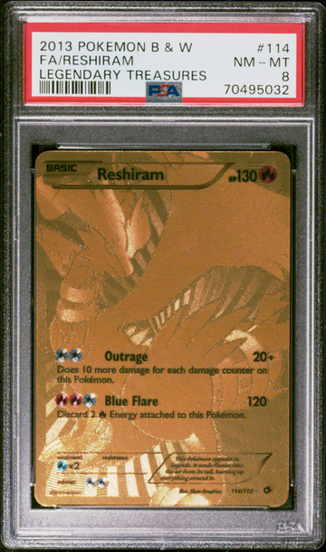 PSA 8 FA/RESHIRAM LEGENDARY TREASURES