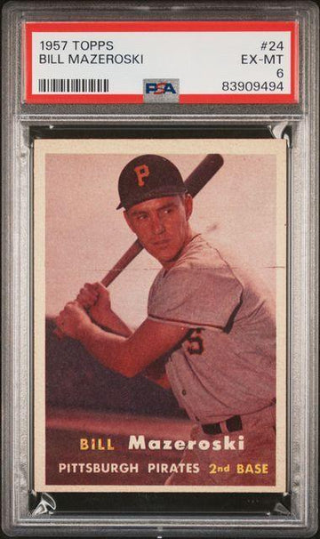 1957 TOPPS #24 BILL MAZEROSKI PSA 6