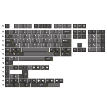 EnjoyPBT Doubleshot ABS Cherry Profile Keycap Set White/Dolch