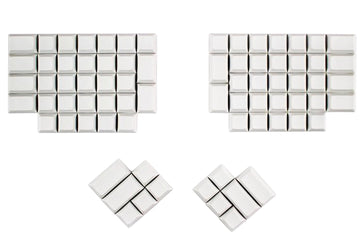 KBDFans ErgoDox White 76 Key DSA Profile Blank Keycap Set