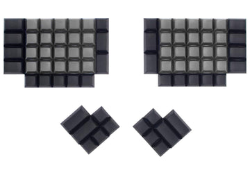 KBDFans ErgoDox DSA Blank Keycap Set Black/Grey