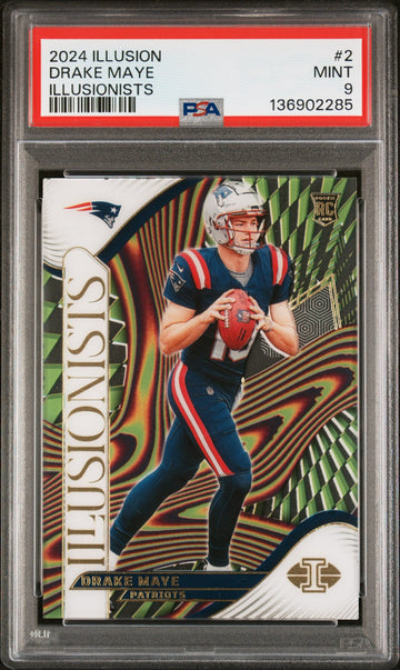 2024 Panini Illusions Illusionists #2 Drake Maye Rookie Card  - PSA Graded Card