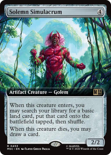 Solemn Simulacrum [453] [Extended Art] [Marvel Super Heroes: Commander] [Non-Foil]