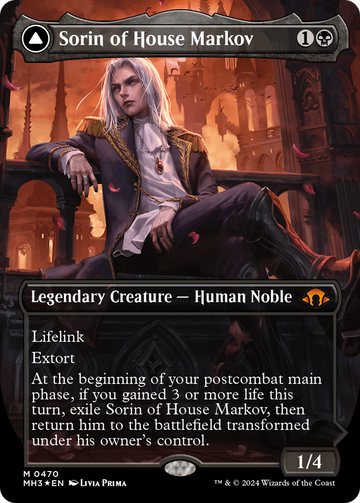 Sorin of House Markov // Sorin, Ravenous Neonate (MH3-470) - Modern Horizons 3 (Borderless) Foil