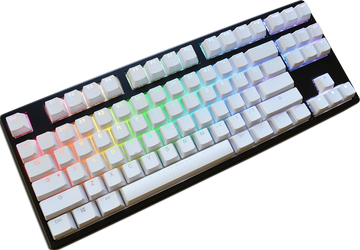 MK Disco White RGB LED TKL Double Shot PBT Mechanical Keyboard