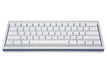 Vortex POK3R Silver LE Blue Border RGB LED 60% Double Shot PBT Mechanical Keyboard
