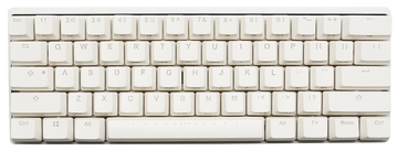 Vortex POK3R White Case RGB LED 60% Double Shot PBT Mechanical Keyboard