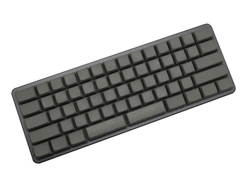 0.01 Z62 Dark Grey 60% White LED Blank PBT Mechanical Keyboard