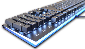 MK Fission White LED Double Shot PBT Mechanical Keyboard