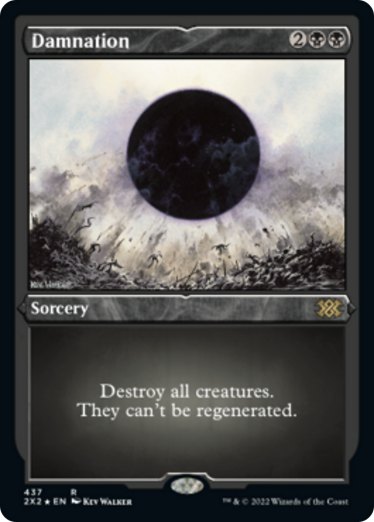 Damnation (2X2-437) - Double Masters 2022 Etched Foil