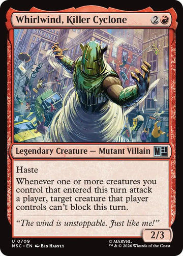 Whirlwind, Killer Cyclone [709] [Jumpstart] [Marvel Super Heroes: Commander] [Non-Foil]