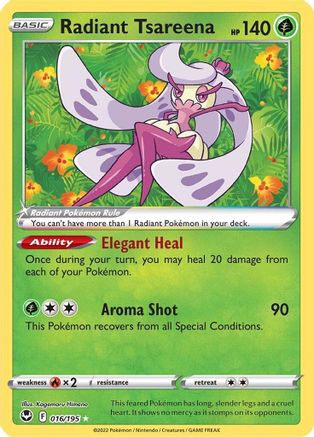 Radiant Tsareena (16/195) - SWSH12 Silver Tempest Holofoil