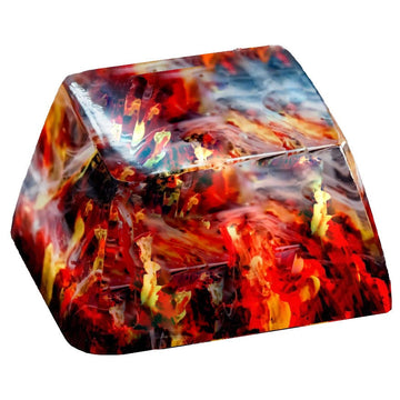 Resixteen Volcano Control Wood & Resin 1.25u SA Artisan Keycap