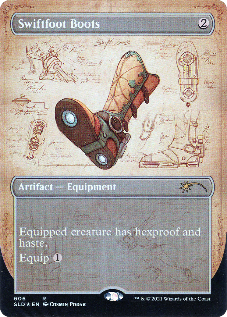 Swiftfoot Boots (SLD-606) - Secret Lair Drop (Borderless) Foil