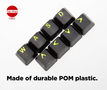 Tai-Hao Black w/ Green Legends 8 Key OEM Profile Double Shot POM Keycap Set