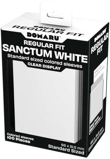 Gatherer's Tavern DOMARU Regular Fit Sleeves - Standard Size - 100ct - Sanctum White