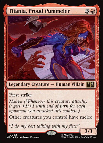 Titania, Proud Pummeler [62] [Marvel Super Heroes: Commander] [Non-Foil]