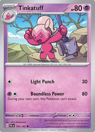 Tinkatuff 103 193 103 Sv02 Paldea Evolved