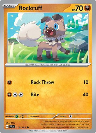 Rockruff 116 Sv02 Paldea Evolved