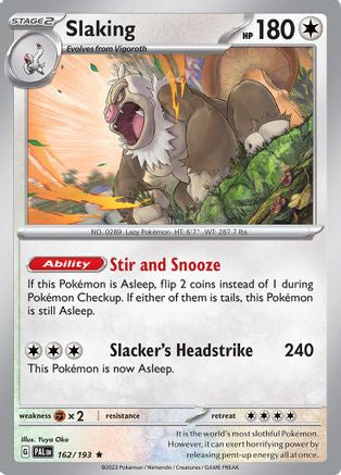 Slaking 162 Sv02 Paldea Evolved Holofoil
